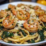 Garlic Shrimp u0026 Spinach Linguine