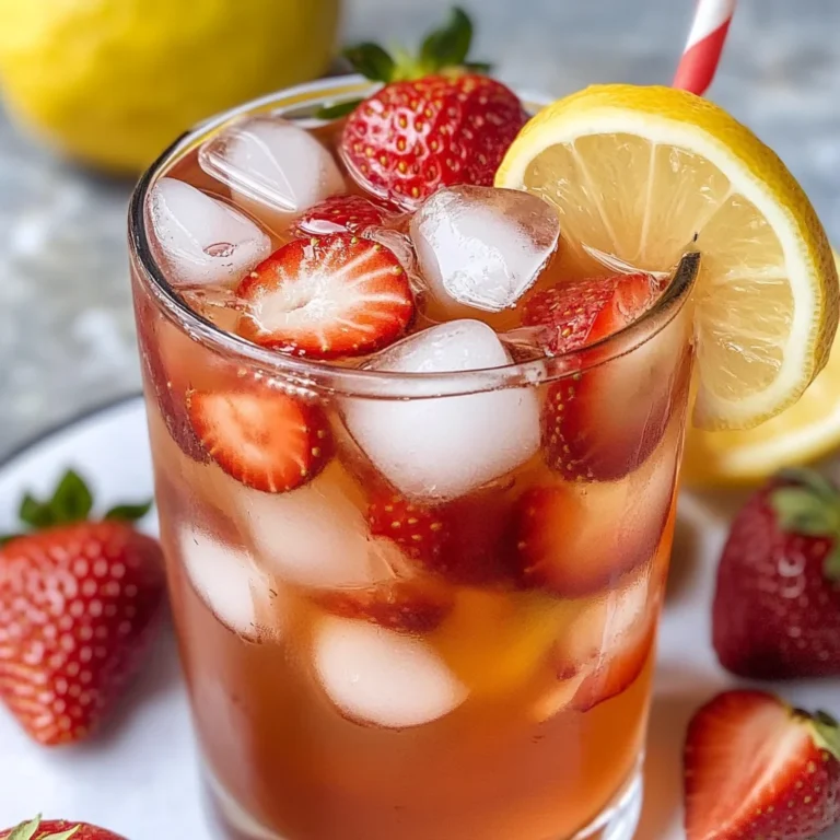 Homemade Strawberry Iced Tea