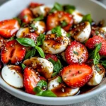 Juicy Balsamic Strawberry Caprese Salad for Summer Bliss
