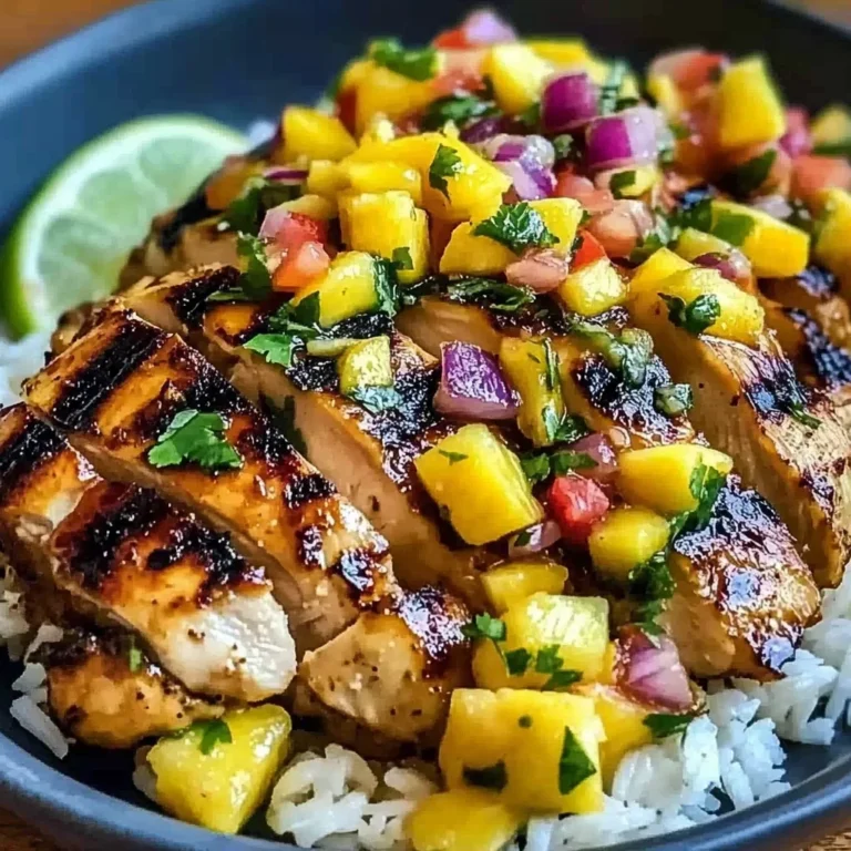 Lemon Ginger Chicken with Pineapple Mango Salsa
