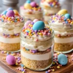 Mini Easter Cheesecake Jars - A Cute, No-Bake Spring Dessert