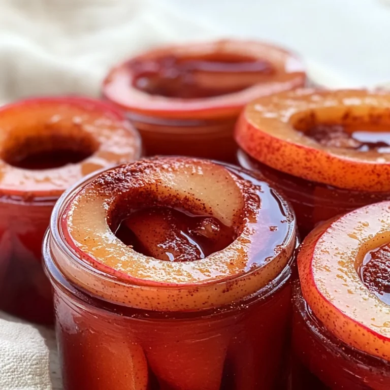 Spiced Apple Rings in a Jar