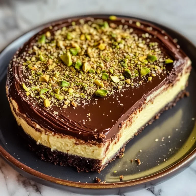 Tahini Dubai Chocolate Cheesecake - theamazingfood