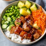 Teriyaki Chicken Poke Bowls