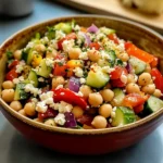 Zesty Mediterranean Garbanzo Bean Salad - Homefoodkitchen
