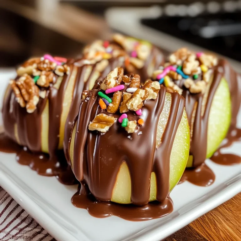 Caramel Apple Slices (Chocolate Covered) Recipe