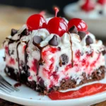 Cherry Chocolate Chip Poke Cake