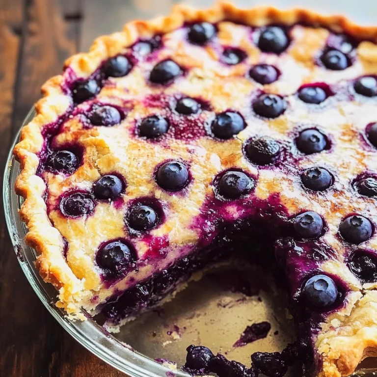 Crustless Blueberry Pie