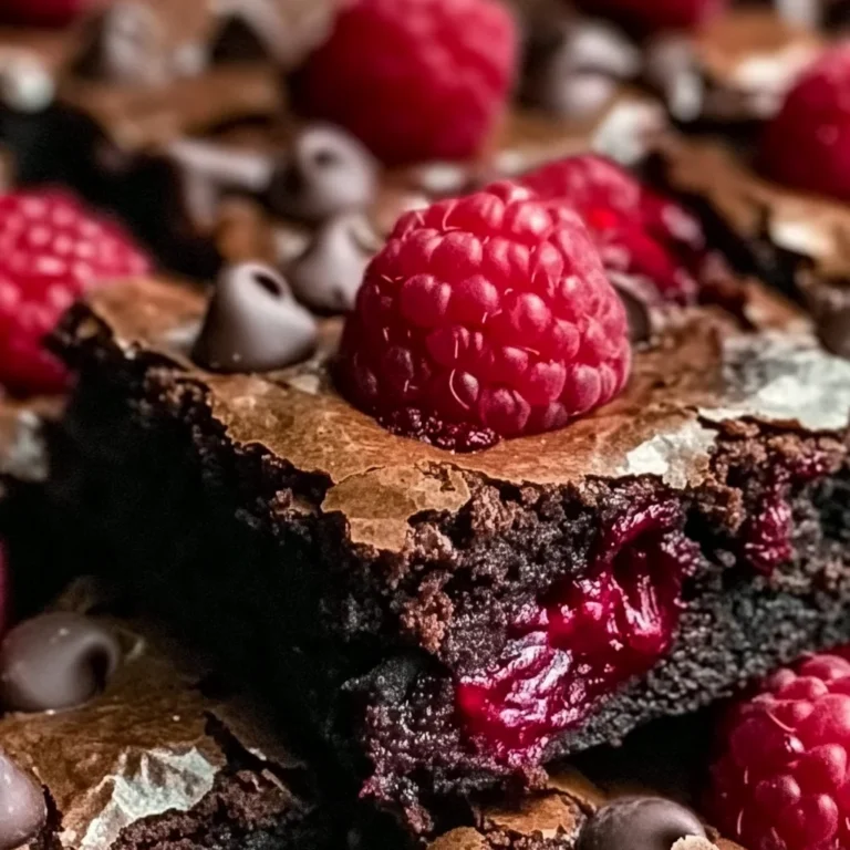 Decadent Raspberry Chocolate Brownies