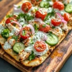 Greek Chicken Flatbread