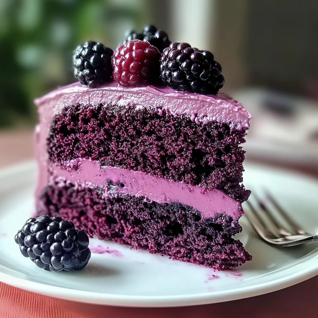 Indulge in Irresistible Blackberry Velvet Cake Bliss