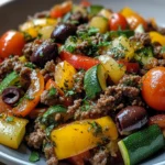 Mediterranean Ground Beef Stir Fry