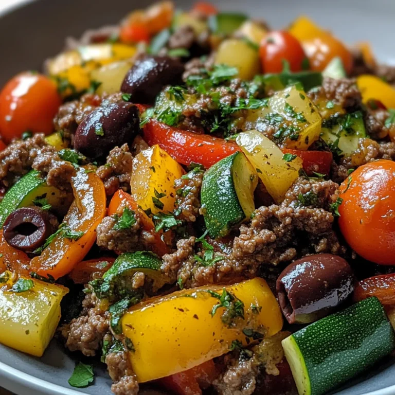 Mediterranean Ground Beef Stir Fry