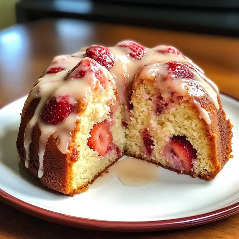 SOUR CREAM STRAWBERRY BUNDT CAKE