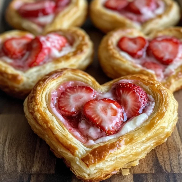 Strawberry Cream Cheese Heart Danishes