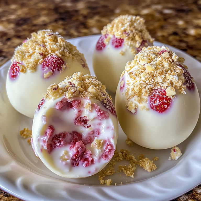 Strawberry Shortcake Easter Egg Bombs: Irresistibly Creamy No-Bake Treats for Spring in 50 Minutes
