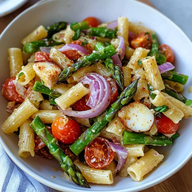 Asparagus Pasta Salad with Italian Dressing
