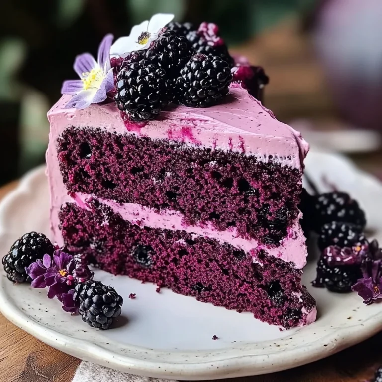 Blackberry Velvet Cake