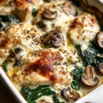 Chicken Spinach & Mushroom Low Carb Oven Dish