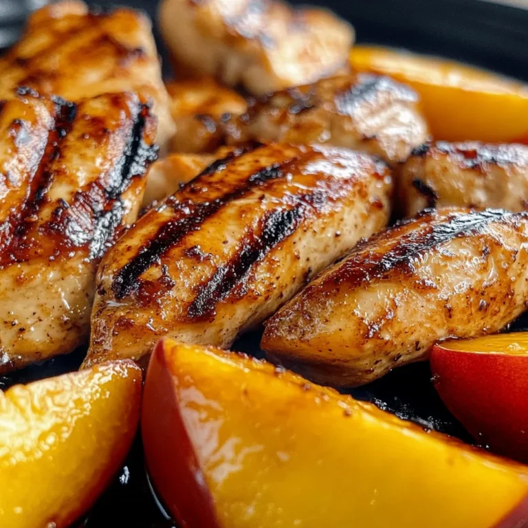 Chicken with Grilled Peaches