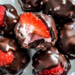Chocolate Strawberry Frozen Yogurt Bites