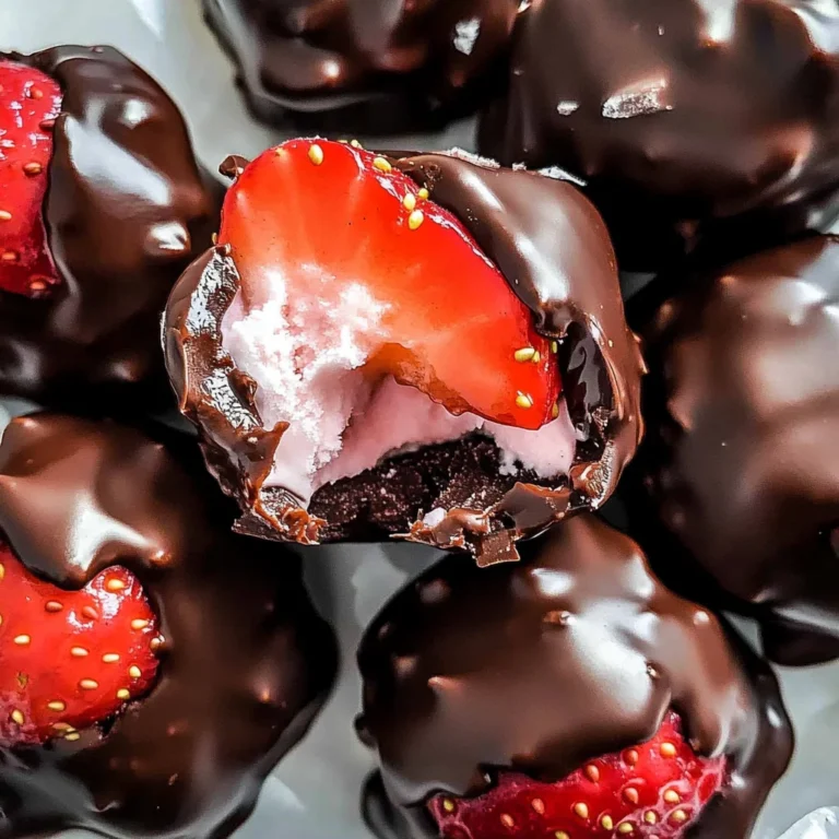 Chocolate Strawberry Frozen Yogurt Bites