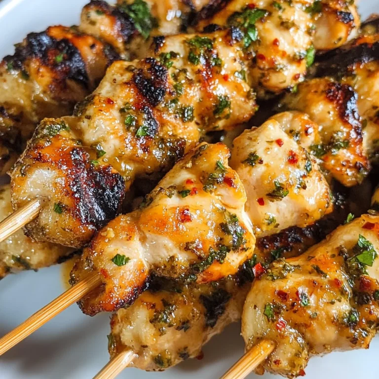 Garlic Parmesan Chicken Skewers