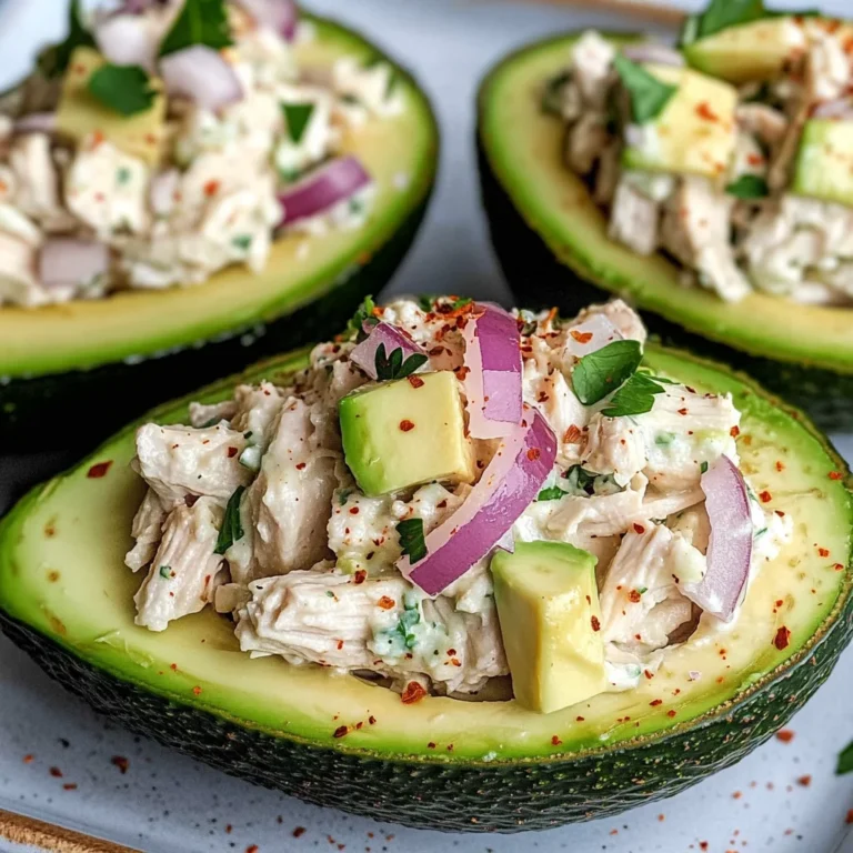 Healthy Chicken Salad Stuffed Avocados