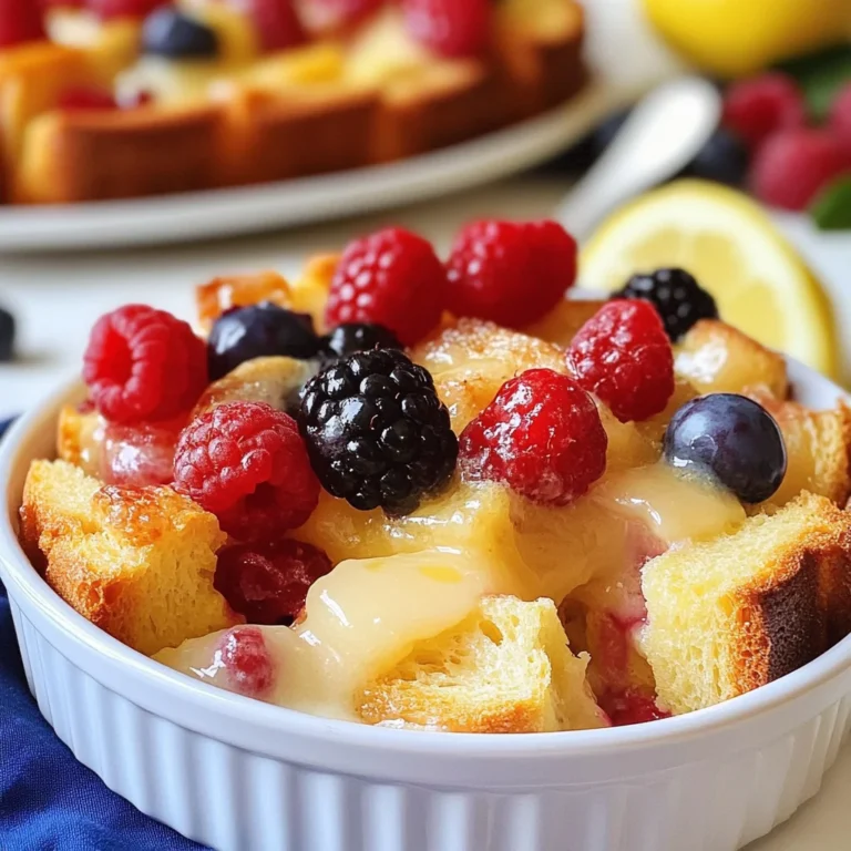 Lemon Berry Bread Pudding