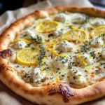 Lemon Pizza with Ricotta, Mozzarella, and Fresh Thyme Recipe