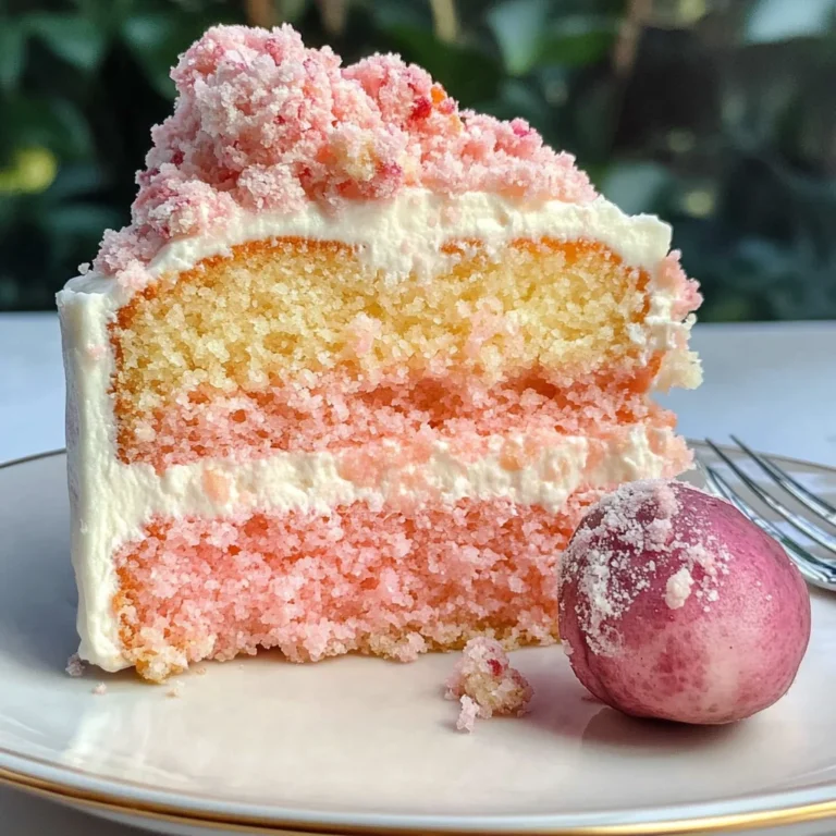 Lychee Cake With Pink Biscuits