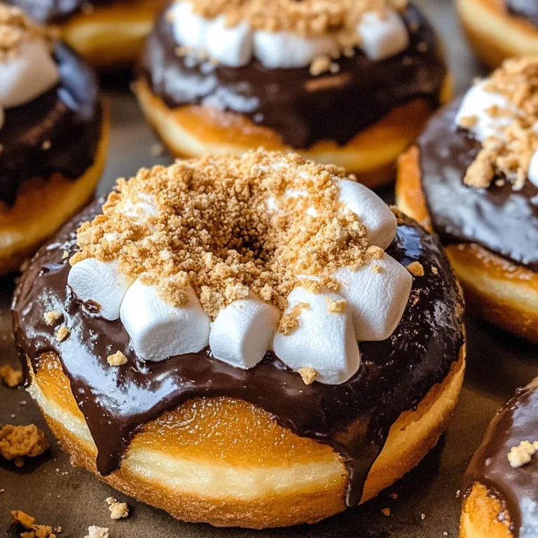 Marshmallow Cream Filled S'mores Donuts
