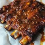 Oven Ribs with Beer Mustard Sauce