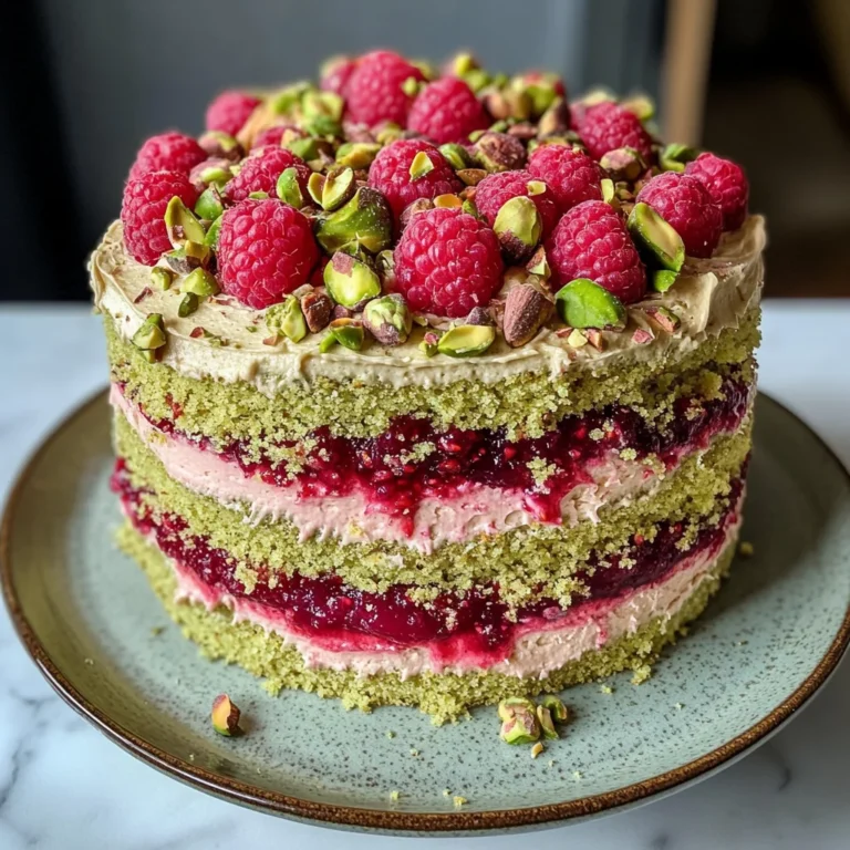 Pistachio Raspberry Cake