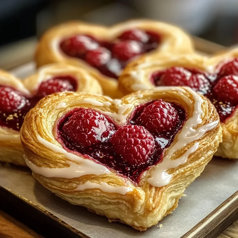 Raspberry Heart Danishes