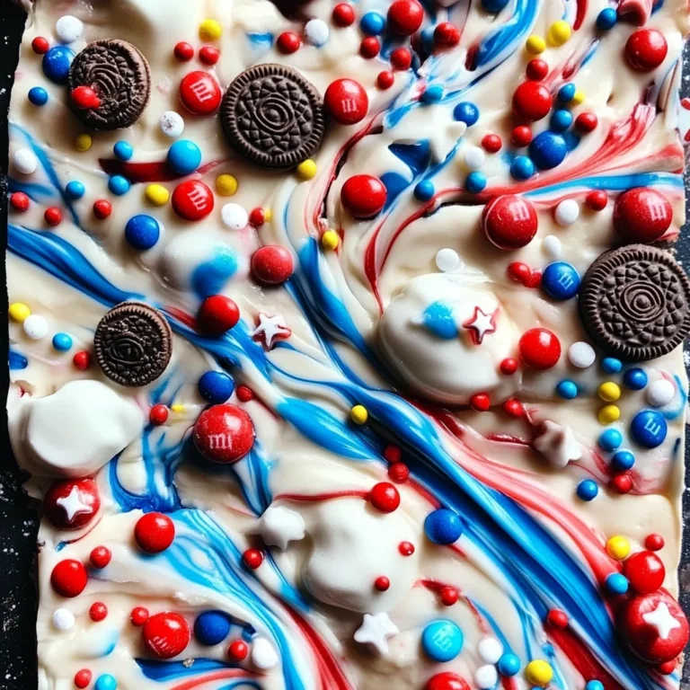 Red White and Blue Bark