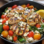 Savory Greek Chicken and Lemon Rice in Just 30 Minutes