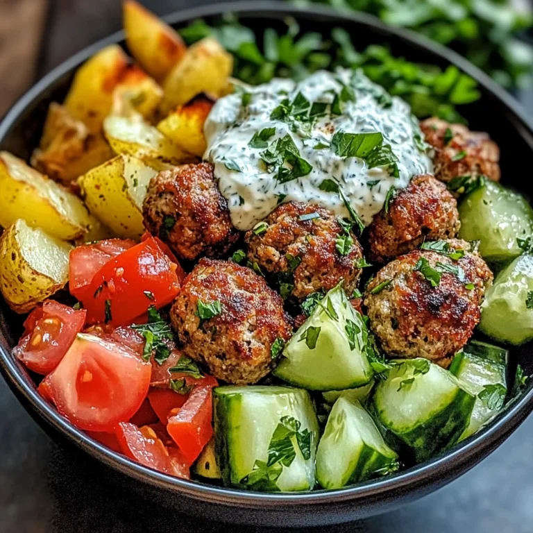 Savory Greek Meatball Bowl: A Healthy Dinner You'll Love