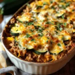 Savory Ground Turkey Zucchini Casserole