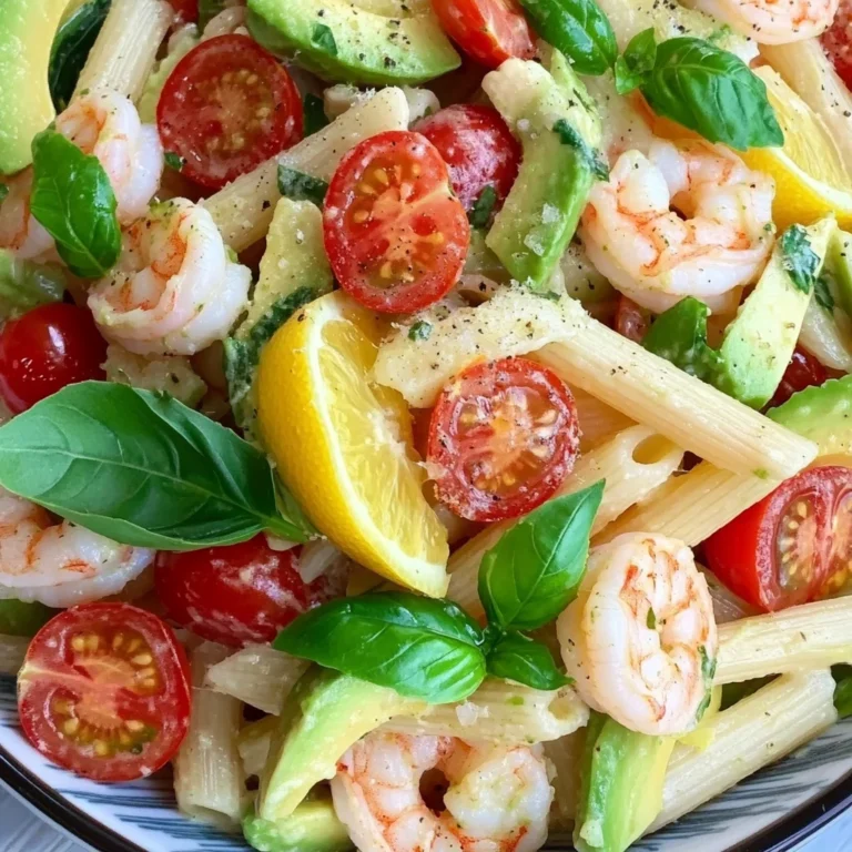 Shrimp Avocado Pasta Salad