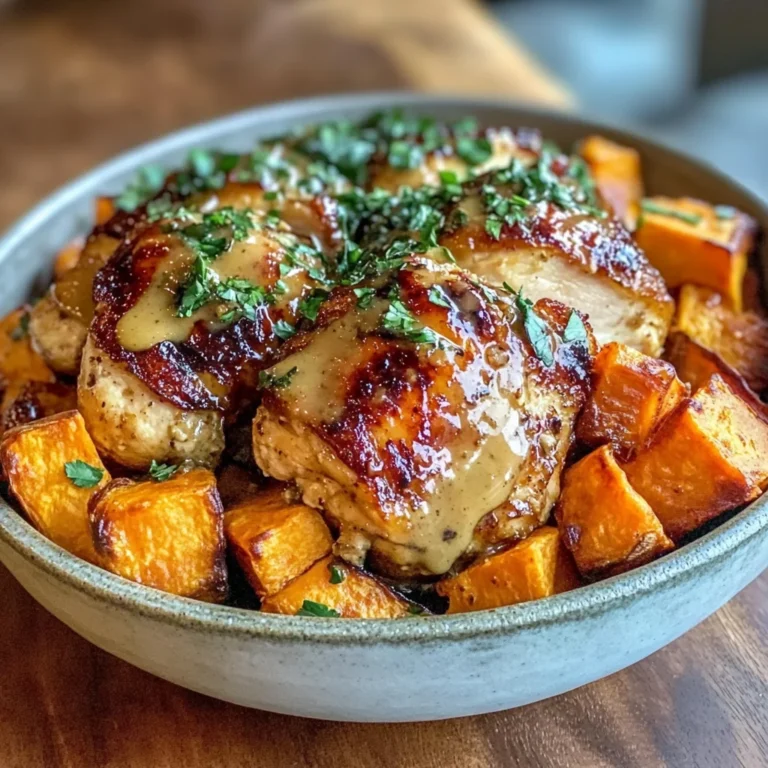 Easy Maple Dijon Chicken Bowl Recipe with Sweet Potatoes for Cozy Fall Dinner