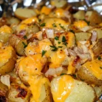 Grilled Cheesy Garlic Potatoes