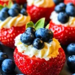 Red White & Blue Stuffed Strawberries