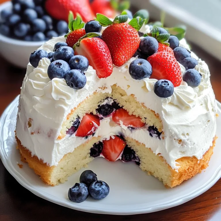 Red, White, and Blue Cake